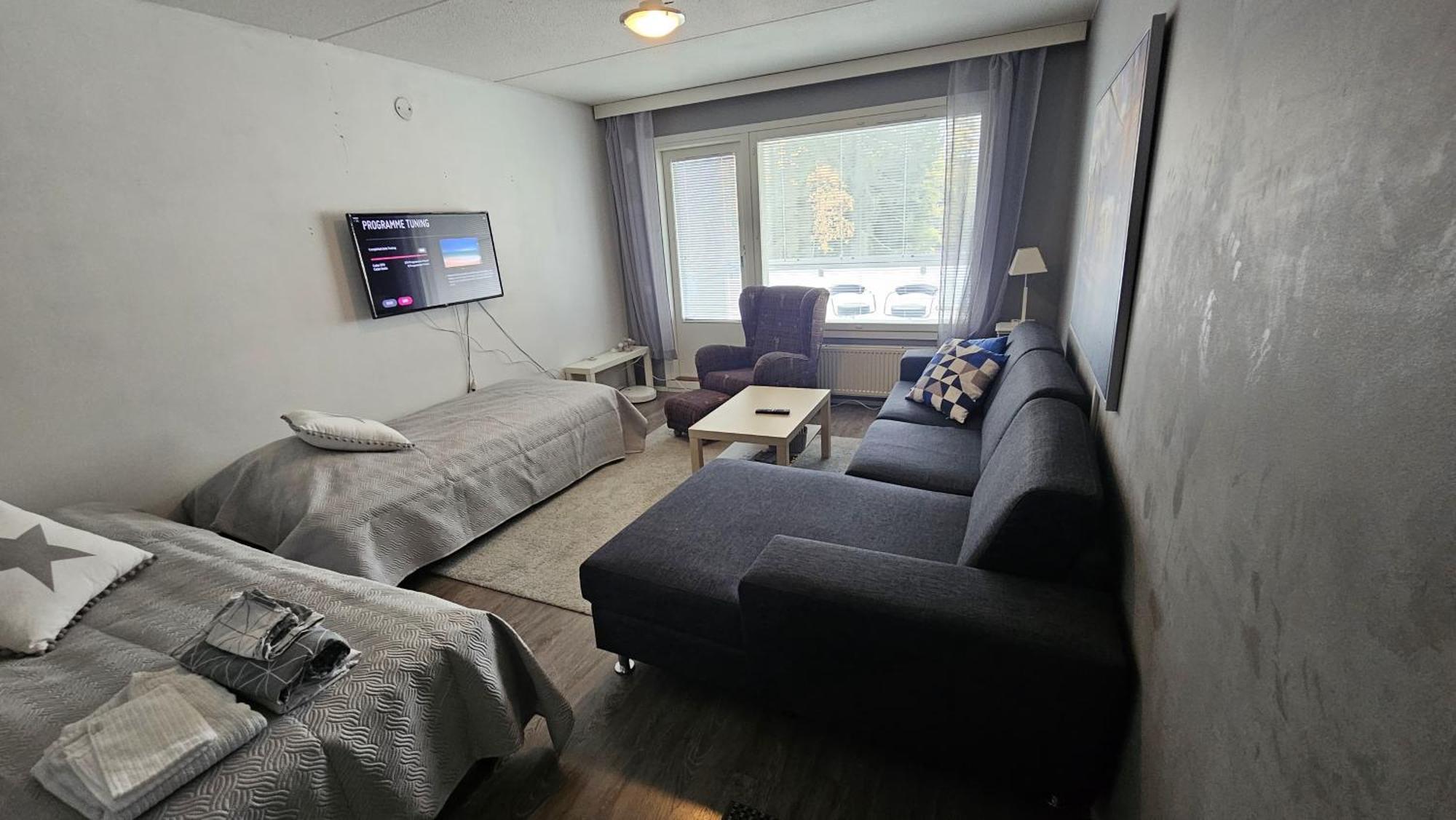 Tilava Kaksio, Saunalla Ja Saehkoeauton Latauksella. Tampere Kültér fotó